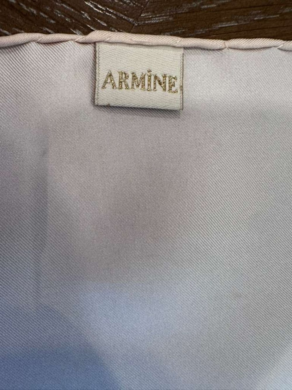 Armine Silk Scarf White Floral Hand Rolled Made in Turkey - Picture 8 of 10
